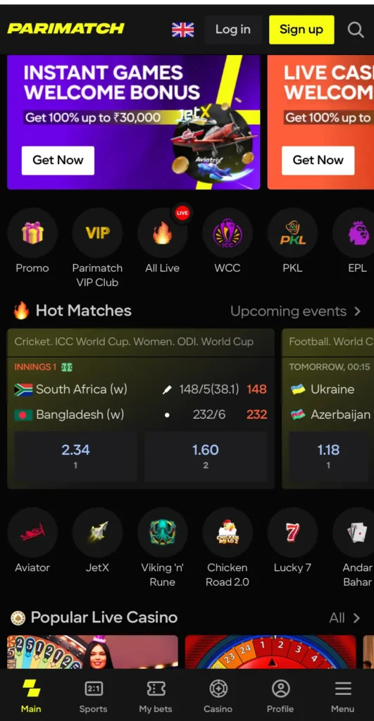 Parimatch Bonuses For Indians