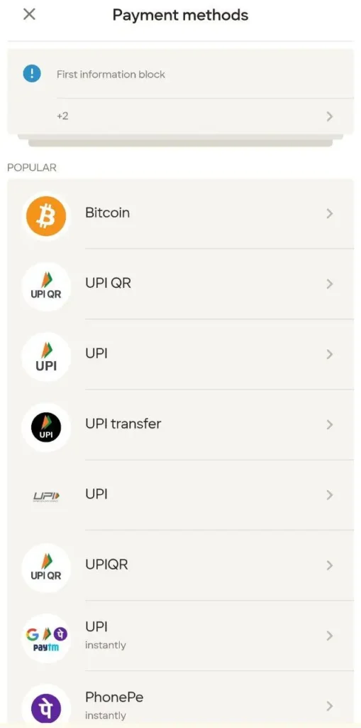 Parimatch Payment Options