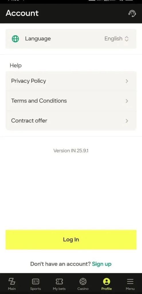 Parimatch Sign Up Page