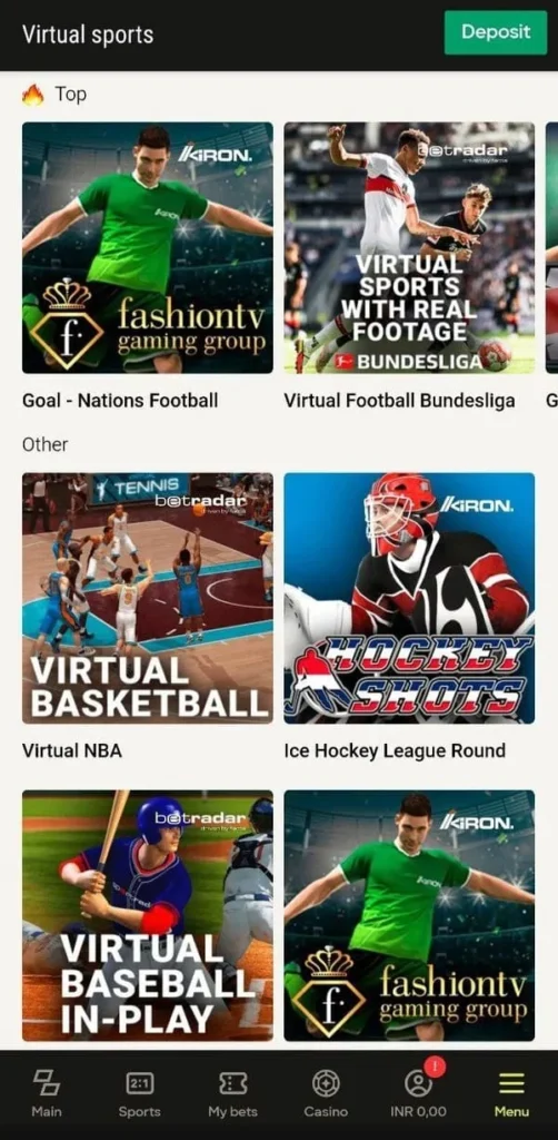 Parimatch Virtual betting