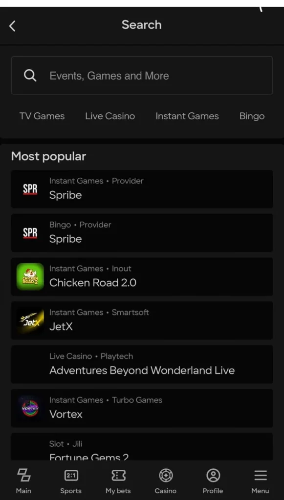 Casino Games Parimatch