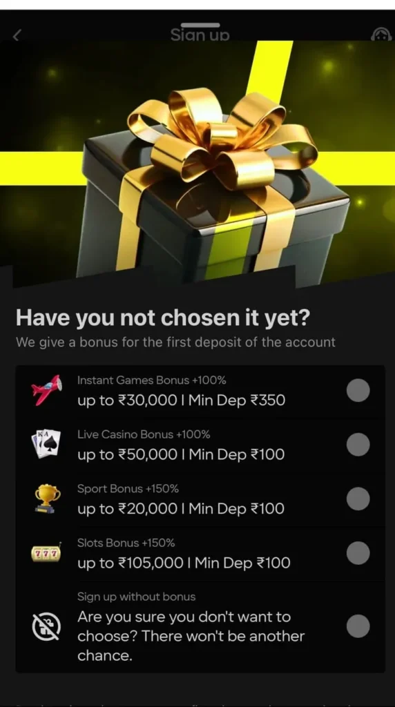 Parimatch Welcome Bonuses