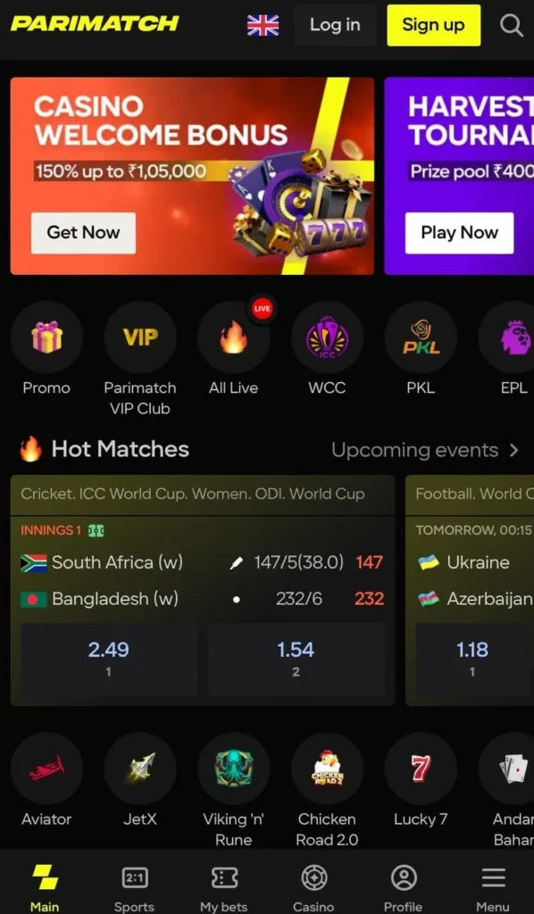 Slots Welcome Bonus Parimatch