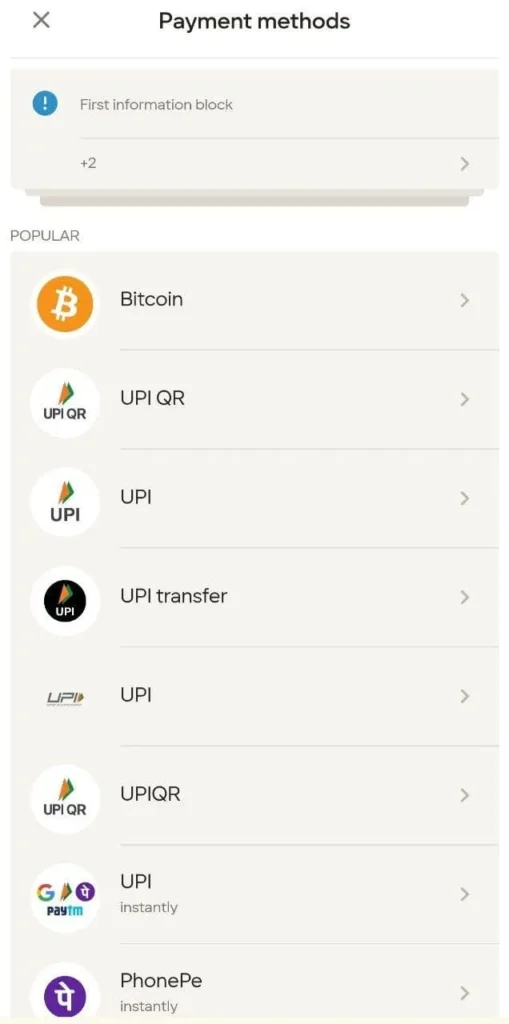 Parimatch Payment Options
