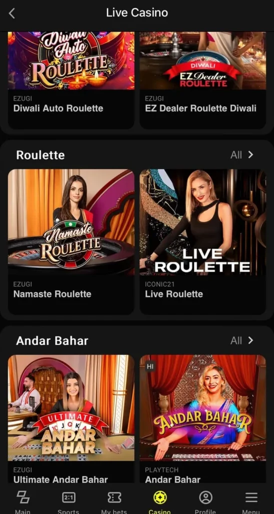 Live Casino Parimatch