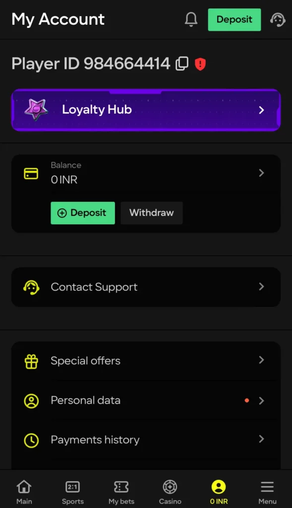 Withdraw Funds at Parimatch