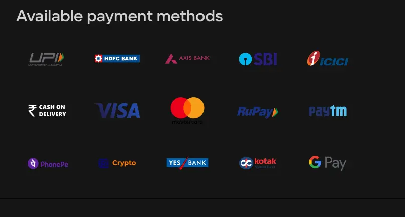 Deposit Methods at Parimatch