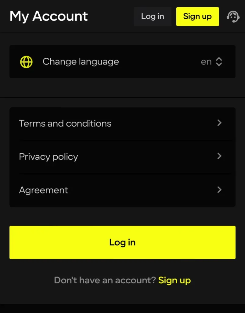 Sign up at Parimatch