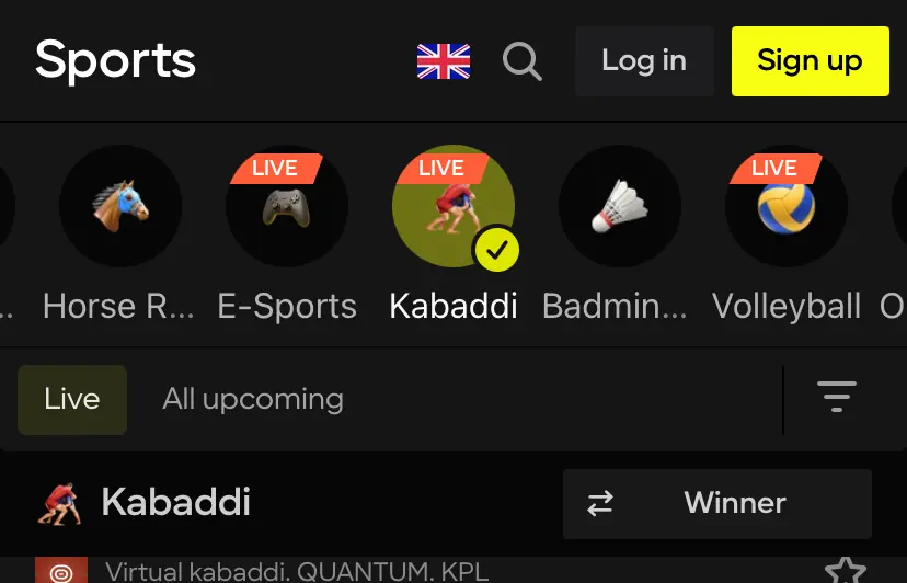 Live Kabaddi Betting on Parimatch