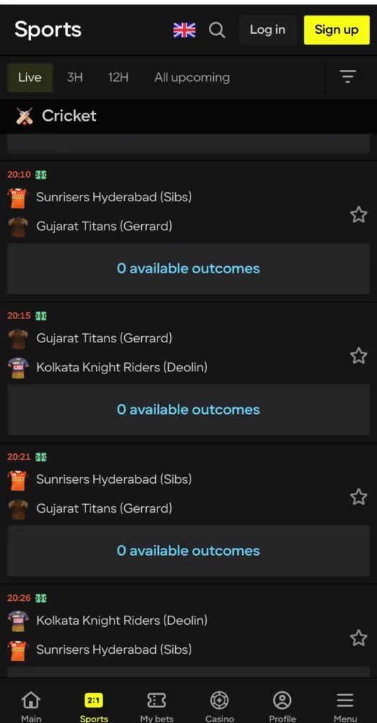 Cricket Betting Parimatch