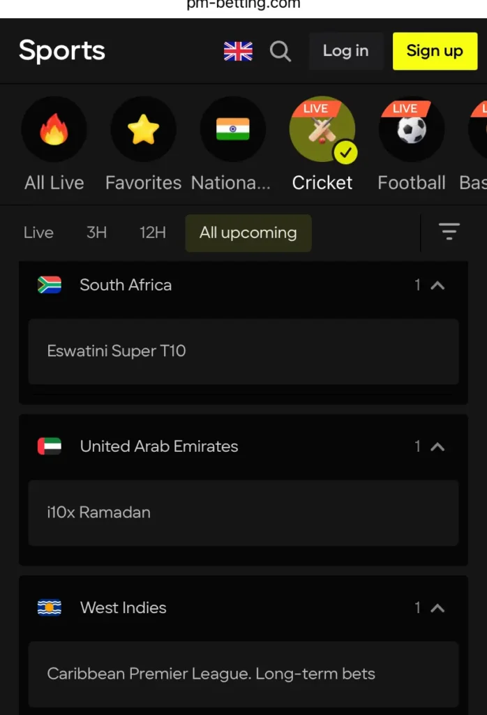 Place Cricket Bets on Parimatch