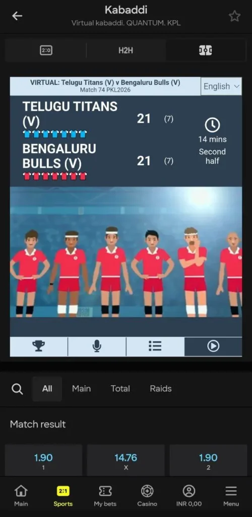 Virtual Kabaddi Parimatch