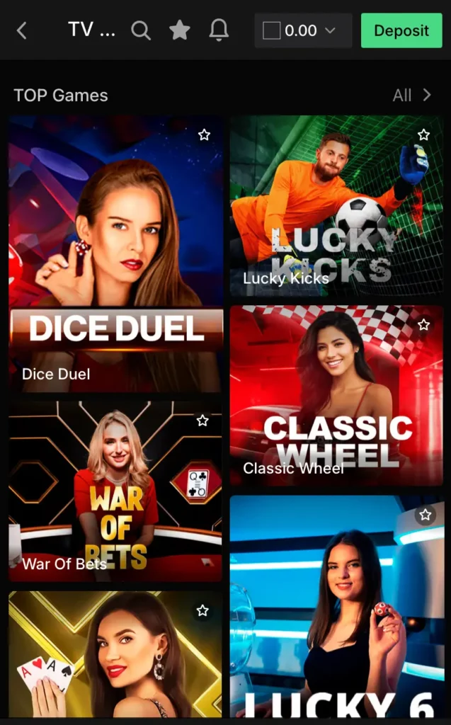 Play TV Games on Parimatch