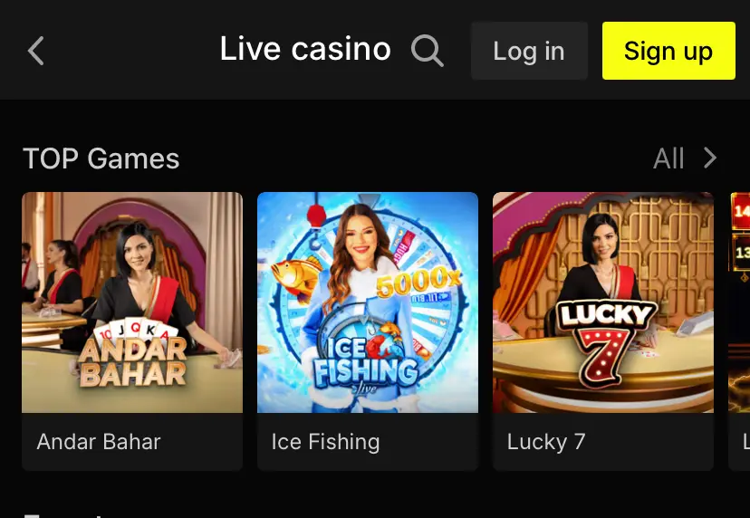 Live Casino Games at Parimatch