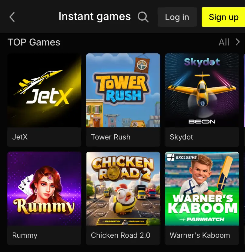 Instant Games at Parimatch