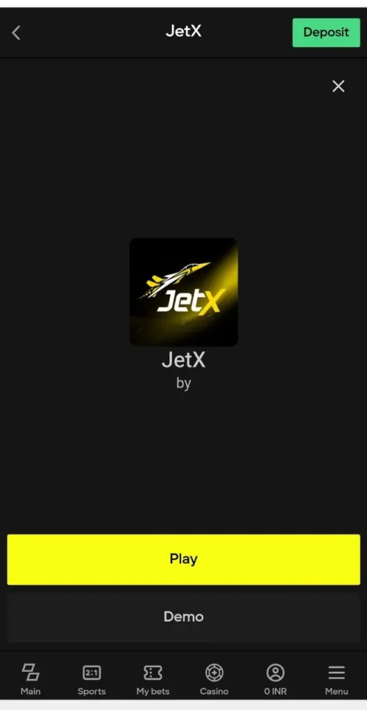 Play JetX game on Parimatch